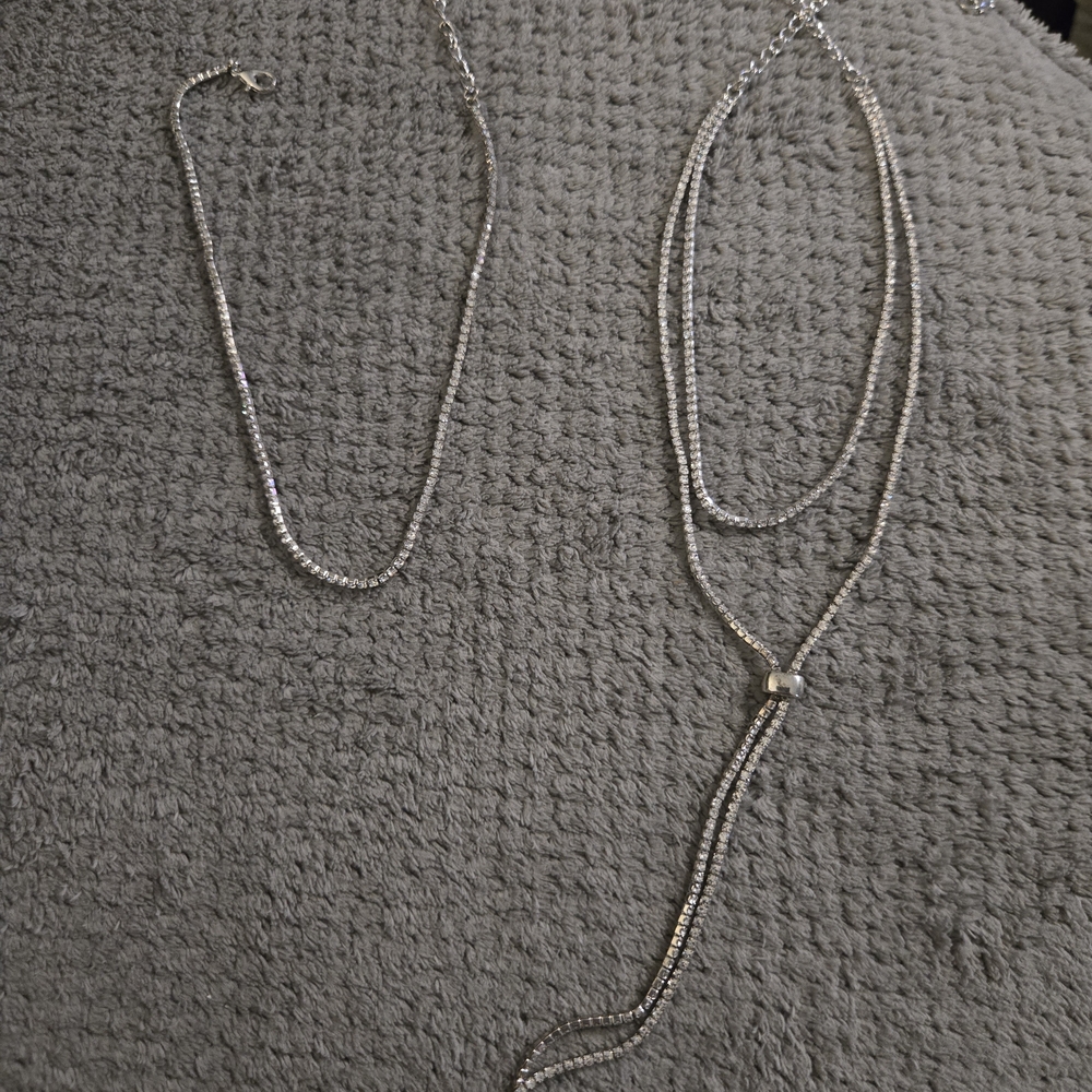 Elegant Silver Choker Set